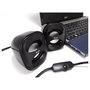 Equip Altavoces 2.0 Mini Negro para PC con Sonido Potente y Conexión USB/Jack 3.5mm