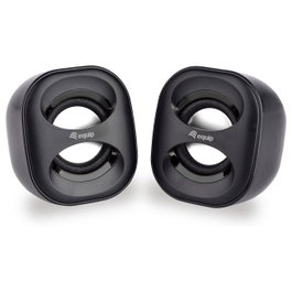 Equip Altavoces 2.0 Mini Negro para PC con Sonido Potente y Conexión USB/Jack 3.5mm