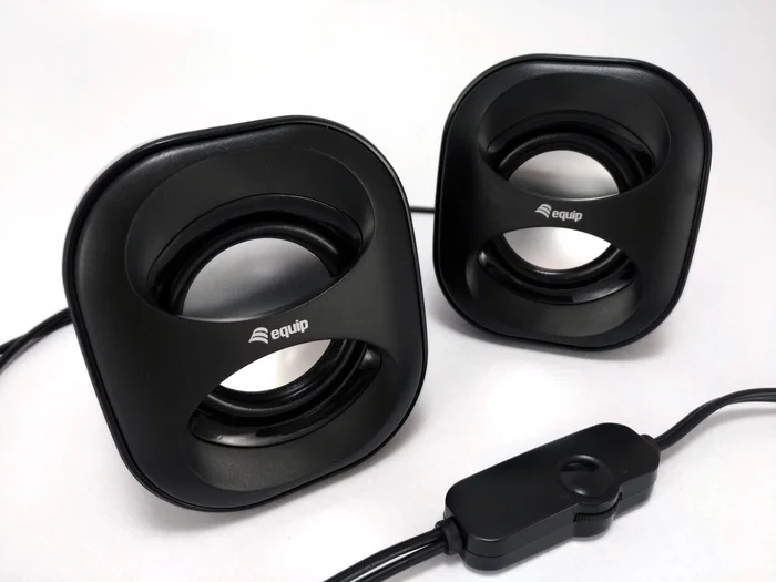 Equip Altavoces 2.0 PC 245330, Mini, 6W RMS, Color Negro, Conexión Jack 3.5 mm y Alimentación USB, Ideal para Escritorio