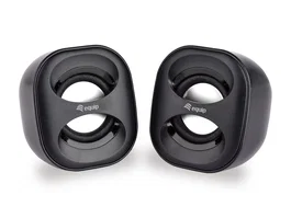 Equip Altavoces 2.0 PC 245330, Mini, 6W RMS, Color Negro, Conexión Jack 3.5 mm y Alimentación USB, Ideal para Escritorio
