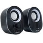 Equip Altavoces Estéreo 2.0 245333 Negro USB Jack 3.5mm para PC Portátil MP3 Potencia 6W RMS 3W Sonido de Calidad Alta Fidelidad Sin Distorsiones