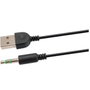 Equip Altavoces Estéreo 2.0 245333 Negro USB Jack 3.5mm para PC Portátil MP3 Potencia 6W RMS 3W Sonido de Calidad Alta Fidelidad Sin Distorsiones