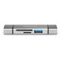 Digitus DA-70886 Lector de tarjetas dual y concentrador USB-C + USB 3.0, SD + Micro SD