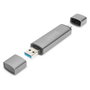 Digitus DA-70886 Lector de tarjetas dual y concentrador USB-C + USB 3.0, SD + Micro SD