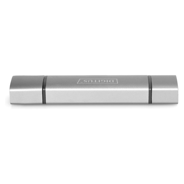 Digitus DA-70886 Lector de tarjetas dual y concentrador USB-C + USB 3.0, SD + Micro SD