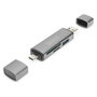 Digitus DA-70886 Lector de tarjetas dual y concentrador USB-C + USB 3.0, SD + Micro SD
