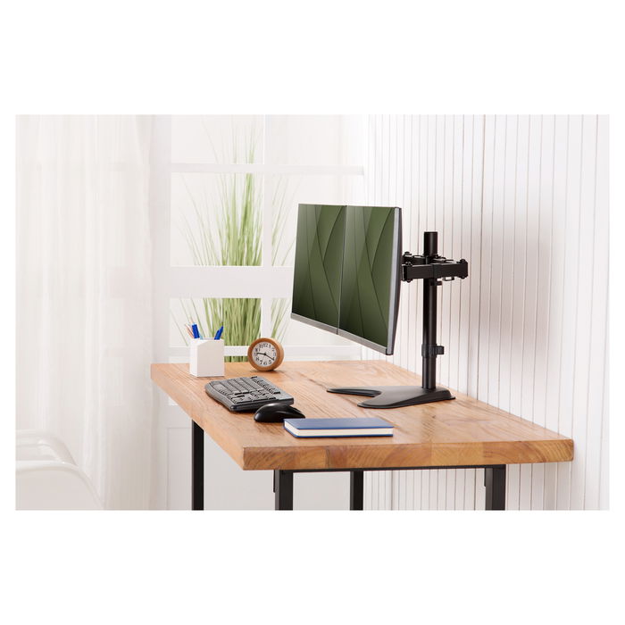 Digitus Soporte para Dos Monitores hasta 32" y 8 kg por Brazo, Color Negro