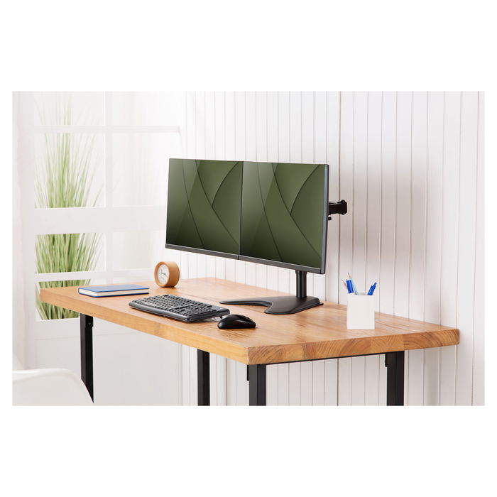 Digitus Soporte para Dos Monitores hasta 32" y 8 kg por Brazo, Color Negro