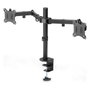 Digitus DA-90400 Soporte de Monitor Doble para 2 Pantallas hasta 32" y 8 kg, Negro, 75x75/100x100 mm VESA