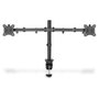 Digitus DA-90400 Soporte de Monitor Doble para 2 Pantallas hasta 32" y 8 kg, Negro, 75x75/100x100 mm VESA