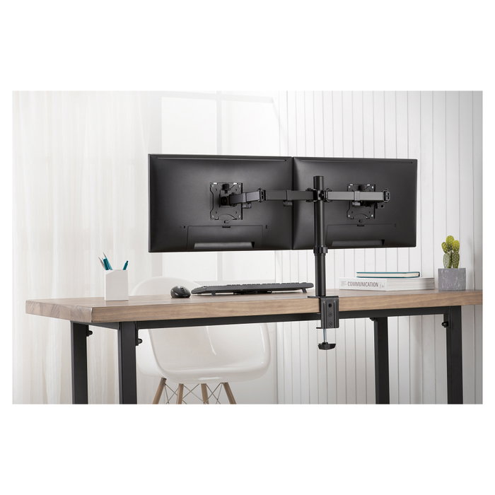 Digitus DA-90400 Soporte de Monitor Doble para 2 Pantallas hasta 32" y 8 kg, Negro, 75x75/100x100 mm VESA Digitus DA-90400 Soporte de Monitor Doble para 2 Pantallas hasta 32" y 8 kg, Negro, 75x75/100x100 mm VESA