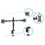 Digitus DA-90400 Soporte de Monitor Doble para 2 Pantallas hasta 32" y 8 kg, Negro, 75x75/100x100 mm VESA