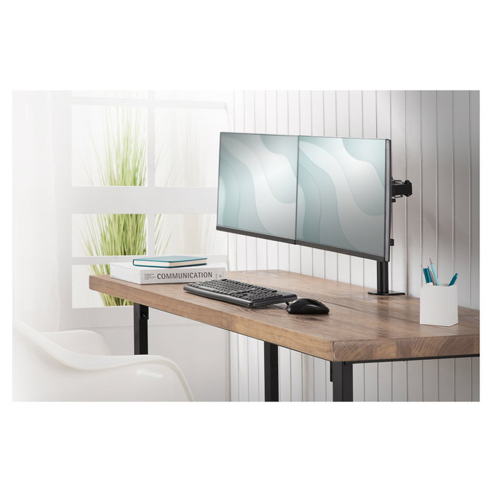 Digitus DA-90400 Soporte de Monitor Doble para 2 Pantallas hasta 32" y 8 kg, Negro, 75x75/100x100 mm VESA Digitus DA-90400 Soporte de Monitor Doble para 2 Pantallas hasta 32" y 8 kg, Negro, 75x75/100x100 mm VESA