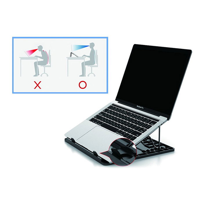 Conceptronic ERGO Soporte de refrigeración para portátil de 15.6 pulg, Negro Conceptronic ERGO Soporte de refrigeración para portátil de 15.6 pulg, Negro
