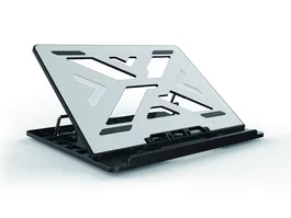 Conceptronic THANA ERGO S Soporte Base de Refrigeración para Laptop/Portátil Gris 39.6 cm (15.6") - Ajuste de Altura, 7 Posiciones, hasta 50 kg