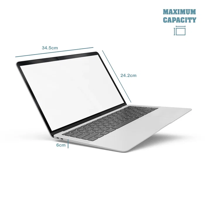 NGS Monray Ginger Maletín para Portátil de 14" Acolchado Negro Gris con Banda para Trolley y Bolsillo Exterior