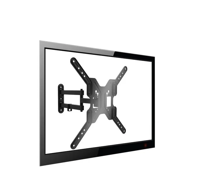 Equip 650108 - Soporte de Pared Articulado para TV 13-55" (33-139,7 cm), Doble Brazo Giratorio e Inclinable, Máx. VESA 400x400, Soportes hasta 30 kg, Negro