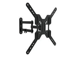 Equip 650108 - Soporte de Pared Articulado para TV 13-55" (33-139,7 cm), Doble Brazo Giratorio e Inclinable, Máx. VESA 400x400, Soportes hasta 30 kg, Negro