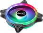 AEROCOOL DUO 12 ARGB FAN, 12CM, DOUBLE RING, 3,4&amp;6-PIN, ANTIVIBRATION, PWM