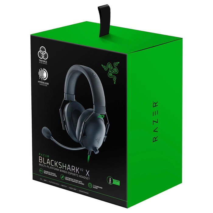 Razer BlackShark V2 X Gaming Headset Auriculares Over-Ear Virtual 7.1 HyperClear Mic Multiplatform Negro