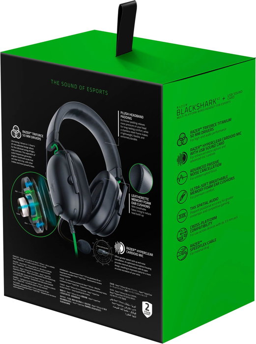 Razer BlackShark V2 X Negro, Verde Razer BlackShark V2 X Negro, Verde