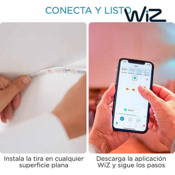 Philips Wiz Franja de Iluminación LED 20W, 16 Millones de Colores, Blanco Cálido a Luz Diurna 2700-6500K, 2 Metros, Blanco Philips Wiz Franja de Iluminación LED 20W, 16 Millones de Colores, Blanco Cálido a Luz Diurna 2700-6500K, 2 Metros, Blanco