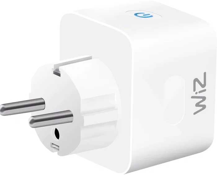 Philips WiZ Enchufe Inteligente WiFi 8718699789329, Blanco, Tipo F, 2300W, Control por Voz y App para Automatización del Hogar