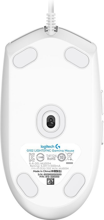 Logitech G102 LIGHTSYNC Ratón Gaming Blanco