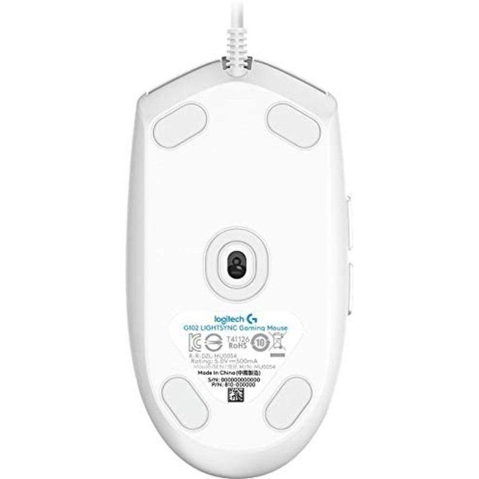 Logitech G102 LIGHTSYNC Ratón Gaming Blanco