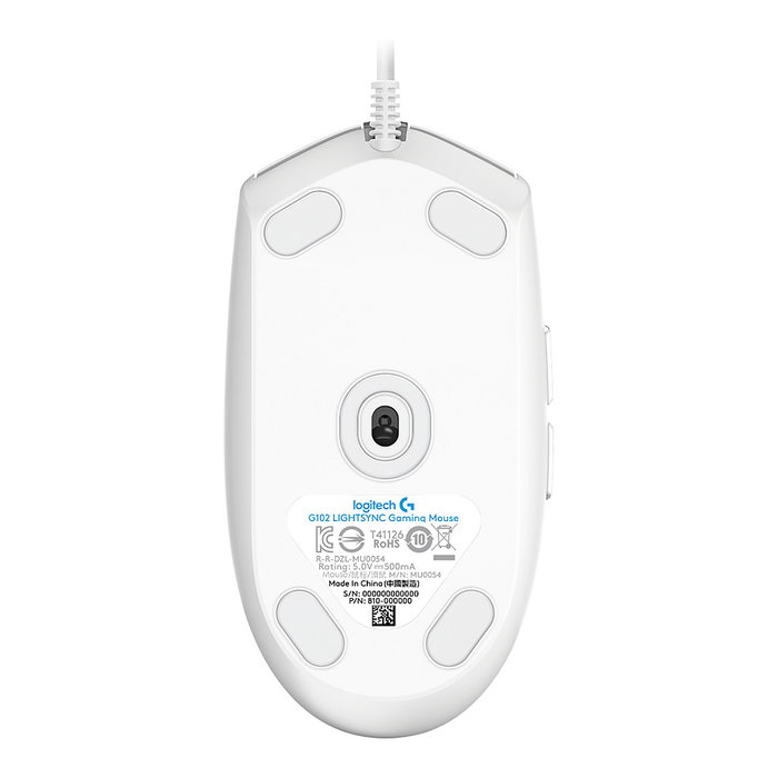 Logitech G102 LIGHTSYNC Ratón Gaming Blanco