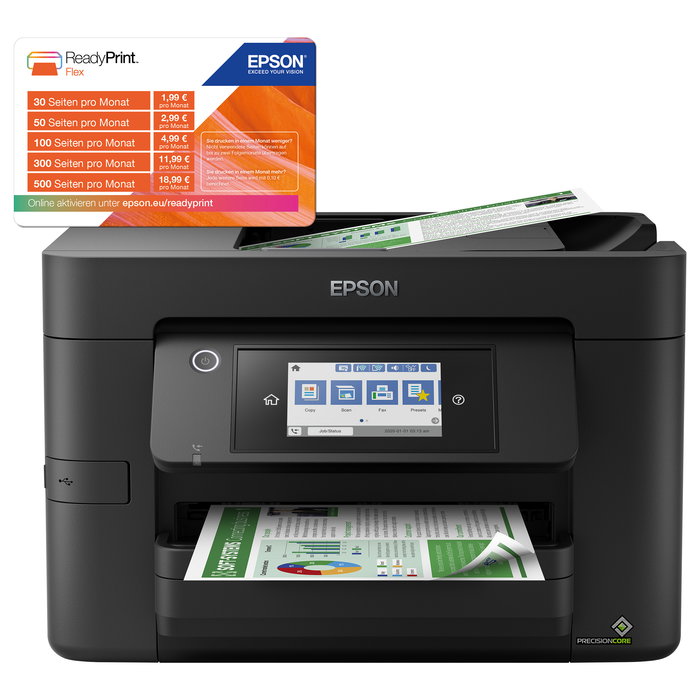 Epson WorkForce Pro WF-4820DWF - Multifunción a Color 4 en 1 con WiFi e Impresión a Doble Cara - Impresora, Escáner, Fotocopiadora y Fax - A4 - PrecisiónCore - Hasta 25 ppm