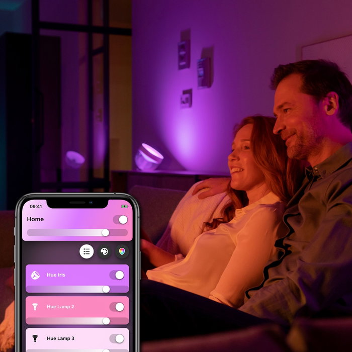 Philips Hue Iris White & Color Ambiance Lámpara de Mesa Blanca