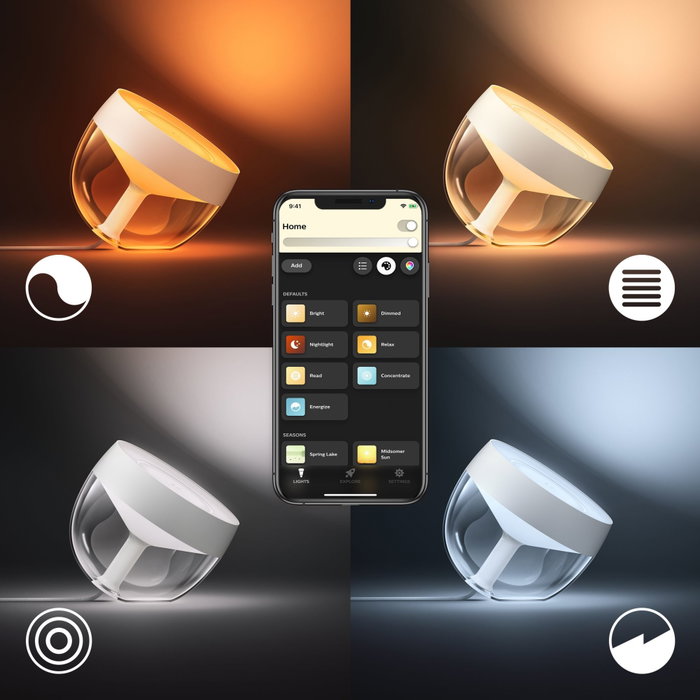 Philips Hue Iris White & Color Ambiance Lámpara de Mesa Blanca