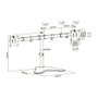 EQUIP Soporte de sobremesa doble para monitores de 17-32 pulgadas