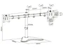 EQUIP Soporte de sobremesa doble para monitores de 17-32 pulgadas