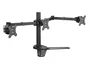 Equip Soporte Triple de Monitor de Sobremesa con Brazo de Gas 650125 para 3 Pantallas de 17 a 27 Pulgadas hasta 8kg VESA 100x100 Negro