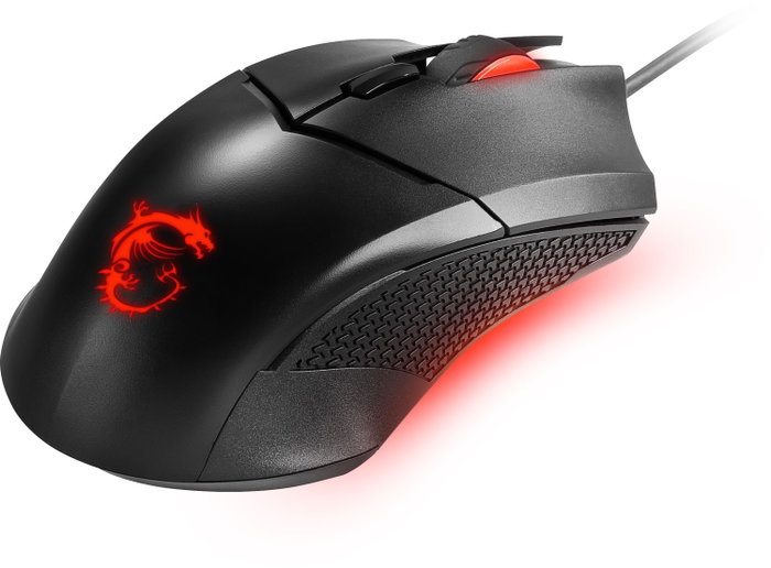 MSI Clutch GM08 Ratón Ergonómico para Gaming, Cable USB, Negro, 4200 DPI, Iluminación Roja MSI Clutch GM08 Ratón Ergonómico para Gaming, Cable USB, Negro, 4200 DPI, Iluminación Roja