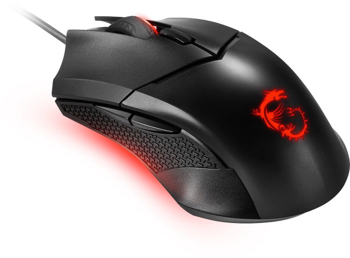 MSI Clutch GM08 Ratón Ergonómico para Gaming, Cable USB, Negro, 4200 DPI, Iluminación Roja MSI Clutch GM08 Ratón Ergonómico para Gaming, Cable USB, Negro, 4200 DPI, Iluminación Roja