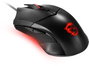MSI Clutch GM08 Ratón Ergonómico para Gaming, Cable USB, Negro, 4200 DPI, Iluminación Roja