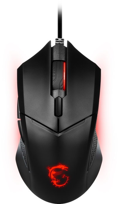 MSI Clutch GM08 Ratón Ergonómico para Gaming, Cable USB, Negro, 4200 DPI, Iluminación Roja MSI Clutch GM08 Ratón Ergonómico para Gaming, Cable USB, Negro, 4200 DPI, Iluminación Roja