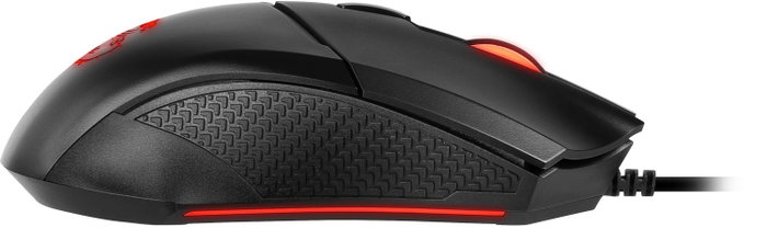 MSI Clutch GM08 Ratón Ergonómico para Gaming, Cable USB, Negro, 4200 DPI, Iluminación Roja MSI Clutch GM08 Ratón Ergonómico para Gaming, Cable USB, Negro, 4200 DPI, Iluminación Roja