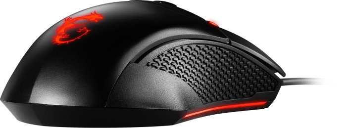 MSI Clutch GM08 Ratón Ergonómico para Gaming, Cable USB, Negro, 4200 DPI, Iluminación Roja MSI Clutch GM08 Ratón Ergonómico para Gaming, Cable USB, Negro, 4200 DPI, Iluminación Roja