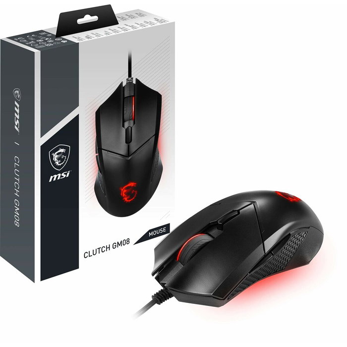 MSI Clutch GM08 Ratón Gaming Óptico 4200 DPI Negro