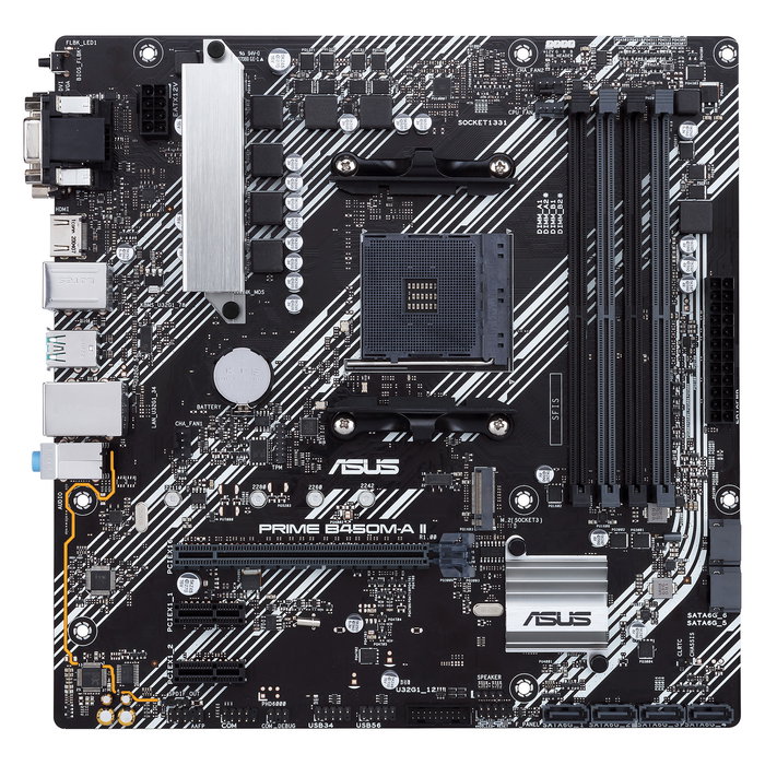 ASUS AM4 PRIME B450M-A II Placa Base para PC, AMD B450 Chipset, Micro ATX ASUS AM4 PRIME B450M-A II Placa Base para PC, AMD B450 Chipset, Micro ATX