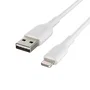 Belkin CAA001BT3MWH Cable Lightning a USB-A 3 m Blanco - Conector Macho Derecho para iPhone, iPad - (1 ud)
