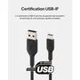 Belkin Cable USB-A a USB-C Negro Trenzado 3m (BEL0745883788606)