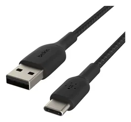 Belkin CAB002BT3MBK Cable USB de 3 metros con Conectores USB-A Macho y USB-C Macho, Negro