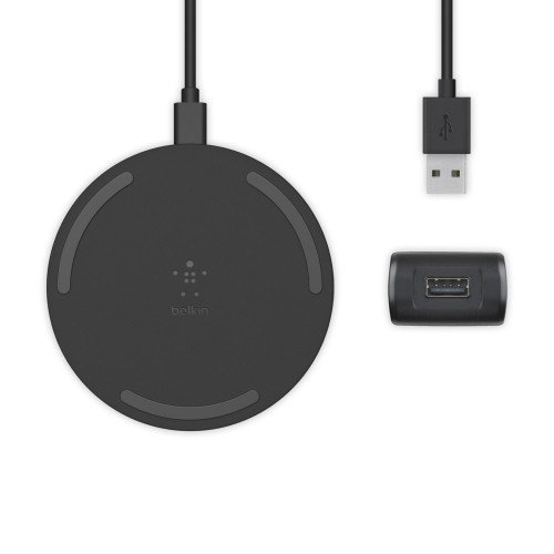 Belkin Cargador Inalámbrico Qi 10W con Adaptador de CA Negro