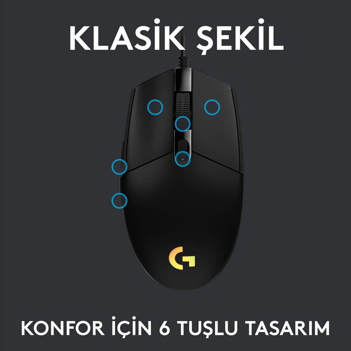 Logitech G102 Lightsync Negro