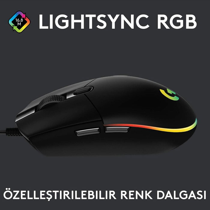 Logitech G102 Lightsync Negro